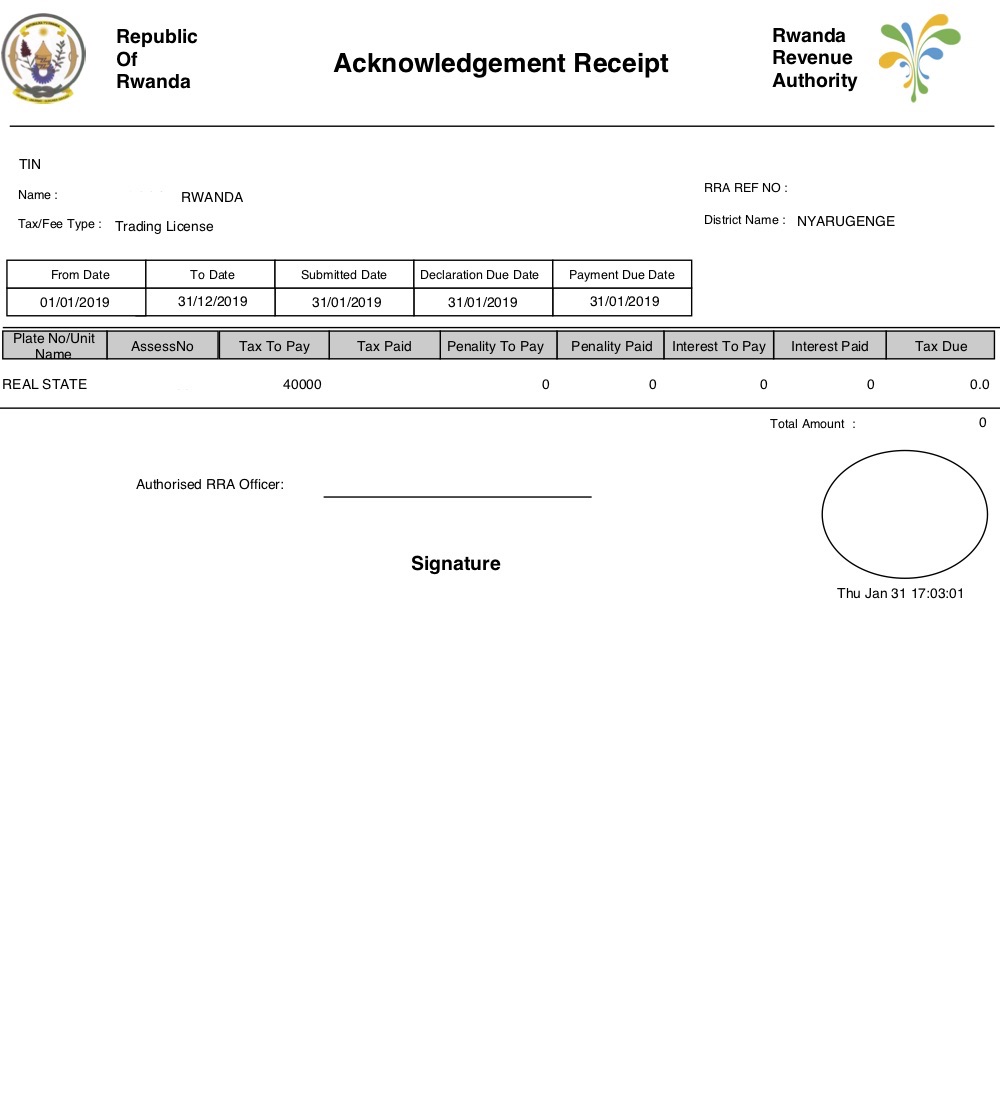 Reg Rwanda Invoices Business Procedures in Rwanda