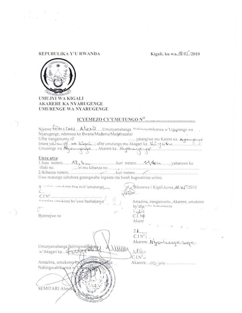 Zimanama Form.pdf Business Procedures in Rwanda
