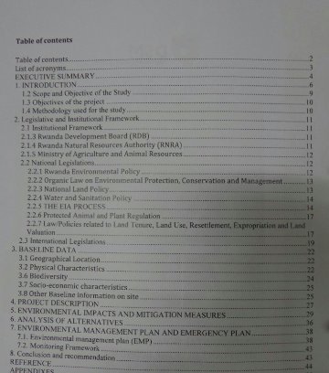 Environmental management plan.