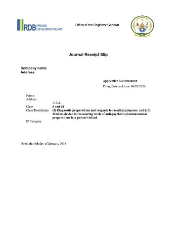 Journal receipt notice