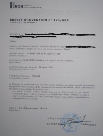 Patent application form