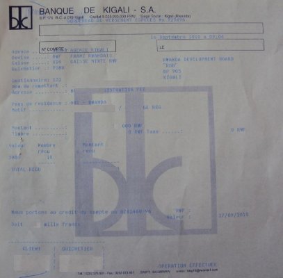 Payment receipt